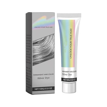 2-in-1 Natural Essence Extract Silver Hair Dye, Caremey No Bleaching SilverGrey & Smoke Grey Hair (1pcs)