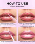 evpct Nude Pink Metallic Glitter Lip Liner and Lipstick Combo Lip Gloss Stain Set Makeup for Women Long Lasting Waterproof 24, Baby Pink Metallic Shimmer Frosted Iridescent Glossy Liquid Lipstick 19