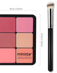 12 Colors Cream [Blush Contour Concealer] Makeup Palette for Cheeks - All in One Makeup Palette Kit with Brush, Natural Matte Long Wearing, Waterproof Blendable Face Make Up Pallete (#02)