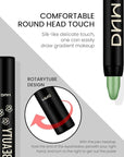 evpct Greenish Cyan Shimmer Cream Eye Shadow Brightener Sticks Set for Eyes, Cyan Shimmery Matte Pencil Eye shadow Applicator Stick Pen Palette Makeup Waterproof sombras en crema para ojos 12#