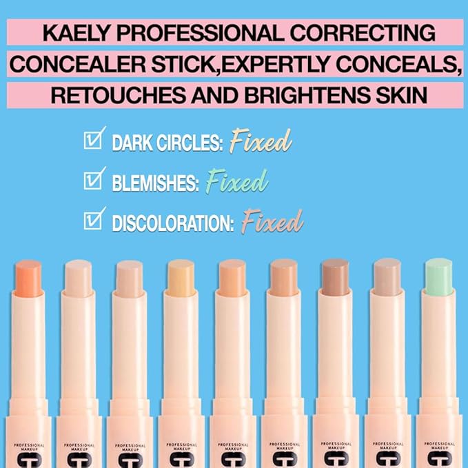 Kaely PROFESSIONAL MAKEUP Correcting Concealer Stick,Medium Coverage Concealer