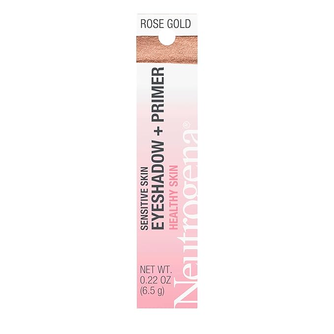 Neutrogena Sensitive Skin Eyeshadow + Primer, a Longwearing, 2-in-1 Metallic Eyeshadow for Sensitive Skin with Pro-Vitamin B5, Lightweight Cream-to-Powder Formula, Warm Taupe, 0.22 oz