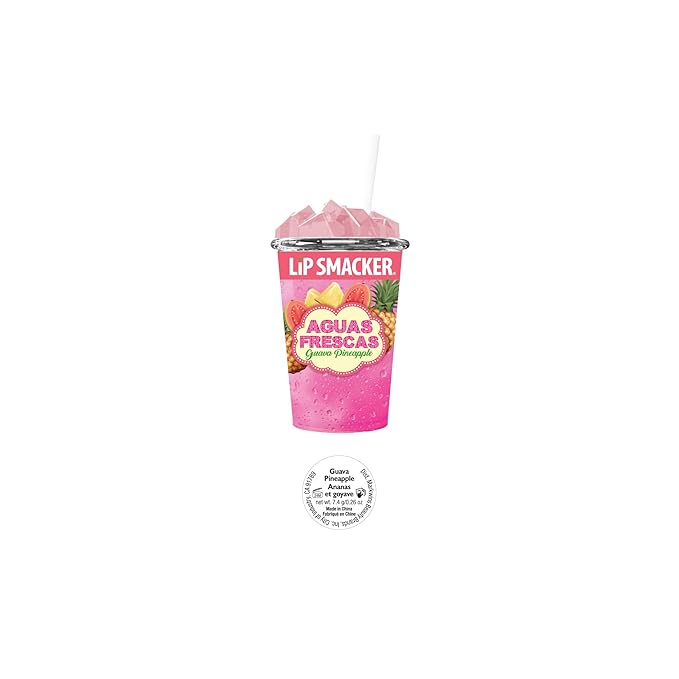 Lip Smacker Refresher Lip Balm, Moisturizing, Collectible Beverage Cup Design, Sheer Finish for Smooth Lips - Agua Frescas