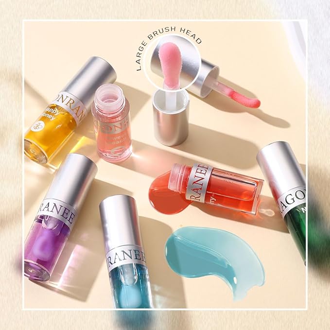 AKARY Hydrating Lip Glow Oil with Big Brush Lip 03 L