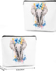 Floral elephant cosmetic bag elephant