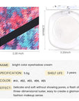Eye shadow low saturation delicate long-lasting eye shadow palette, Monochrome Glittler Eyeshadow, pressed glitter eyeshadow, Glittle Pressed Powder Single Vegan Eyeshadow, (04 Glittle Pearl White)