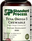 Standard Process Tuna Omega-3 Chewable - Whole Food Antioxidant, Brain Health and Brain Support, Skin Health and Hair Health with Tuna Oil - 120 Chewable Softgels