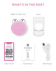 FOREO BEAR Mini Microcurrent Facial Device - Face Sculpting Tool - Firm & Contour - Reduce Double Chin - Non-Invasive - Increases Absorption of Facial Skin Care Products - Pearl Pink