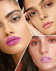 evpct 3Pcs Violet Rose Nude Pink Matte Long Lasting Wear Lip Liner Pencils Makeup Set for Shaping & Sculpting Lips, No Transfer Waterproof Pigmented Lip Liner Crayon lipliners Lipstick Pencil 14+16+18