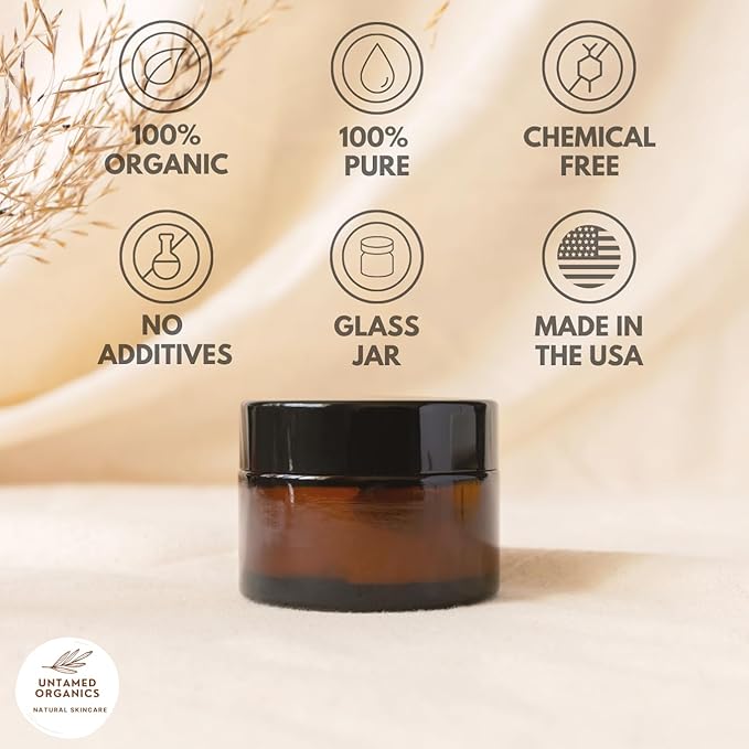 Handmade Tallow, Castor Oil, and Frankincense Oil Skin Balm - 100% Grass-Fed Tallow for Skin Care - Face & Body Moisturizer for Sensitive Skin, Eczema All-Purpose Balm - 2 FL. oz.