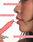 LipLock Jelly Serum for Dry Lips, Long-Lasting, Hydrating, Plumping, Glossy Mask with Rose PDRN, Carrot Collagen, Pillow Peptide, Moisturizing Tinted Lip Balm. (Peach Muse)