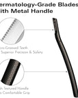 Eyebrow Razor with 6 Blades & Travel Case – Face Razors for Women & Men, Eyebrow Trimmer Shaper with Precision Cover, Facial Shaver & Dermaplaning Tool for Smooth Skin (Black)