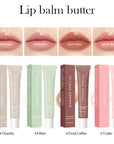 Summer Hydrating Lip Butter Balm Set - Ultra-Nourishing with Shea & Olive Butter，Soothes & Repairs Dry Lips, Non-Sticky Long-Lasting Moisture(Vanilla &Cake,Pack of 2)