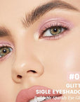 Glittle Monochrome Glittler Eyeshadow Palette - Low Saturation, Delicate, Long-Lasting, Vegan, Pressed Glitter Eyeshadow, (09 Pink)