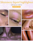 evpct Mermaid Pink Highlighter Makeup Liquid Blue Purple Palette Stick