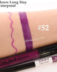 evpct 2Pcs Purple Matte Liquid Lipstick Lip Gloss Stain and Retractable Lip Liner Makeup Set for Women Long Lasting Waterproof 24 Hours Permanent Lipstick labial mate larga duracion 24 52#