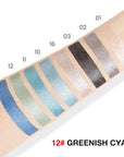 evpct Greenish Cyan Shimmer Cream Eye Shadow Brightener Sticks Set for Eyes, Cyan Shimmery Matte Pencil Eye shadow Applicator Stick Pen Palette Makeup Waterproof sombras en crema para ojos 12#