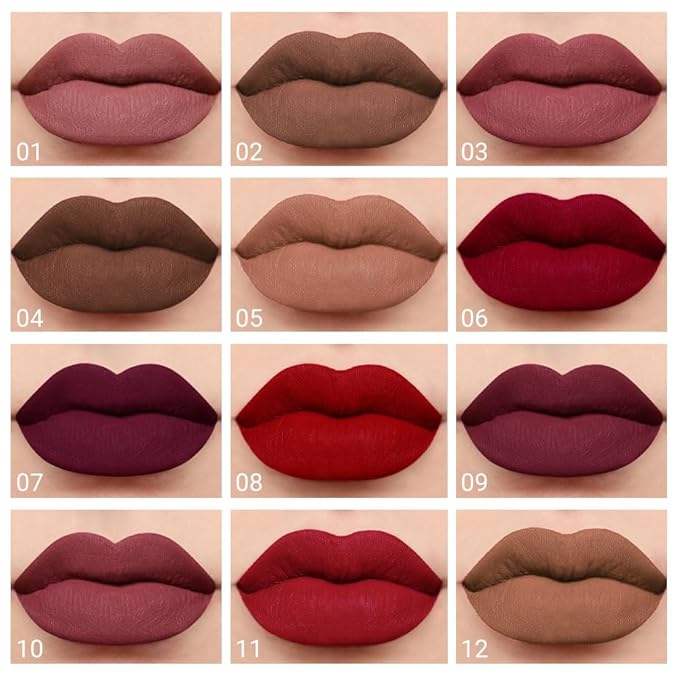 evpct 1Pcs Plum Wine Red Silky Velvet Matte Liquid Lipstick Lip Gloss Set for Women Long Lasting 24 Hours Color Stay Lipstick labiales matte larga duracion mate 24 horas originales 09#