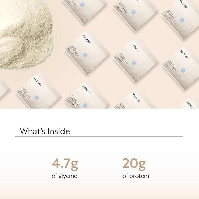 Promix Hydrolyzed Collagen Peptides - Type 1 Grass Fed Collagen, 4.7g glycine, Type 3 bioactive peptides - Unflavored - 2.5 Pound (Pack of 2)