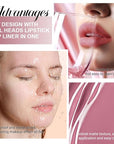 Kaely 2-in-1 Matte Lipstick and Lip Liner, Liquid Lip Stain Makeup for women Long Lasting Waterproof Smudge Proof, labiales matte mate larga duracion listip 24 hours originales, 34 Mauve