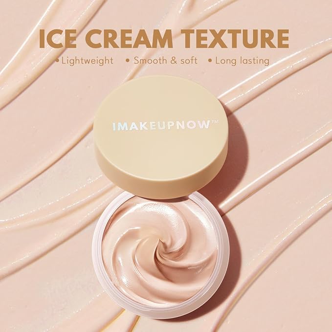 imakeupnow Eyeshadow Primer Base Long-Lasting Cream Eye Makeup Primer Matte, Waterproof Eye Base for Vibrant, Eyeshadow Concealer For All Skin Type, 0.35oz/count, Light with Medium Coverage