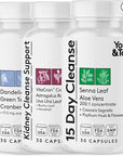 Youth & Tonic Diuretic Full Body Cleanse Detox Pills for Bloating, Puffiness and Swelling, System Flush for Colon, Kidney and Liver Detoxing, 30 Day Supply with Green Tea, Senna, Dandelion, Cranberry