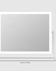 Lighted Makeup Mirror, 17.3"x13" Hollywood Vanity Mirror with Led Lights, Three Color Lighting Modes, and 10X Magnification Mirror, Smart Touch Control, 360°Rotation (White, Gift Box)
