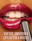 Hydrating Glaze Lip Balm, tinted Lip Balm with 24HRs of Smooth, Moisturizing Shine, Non-Sticky Shine with Hyaluronic Acid, Sheer Baby Pink (Rose Bite)