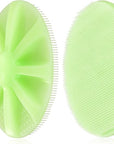INNERNEED Food-Grade Soft Silicone Body Cleansing Brush Shower Scrubber, Gentle Exfoliating and Massage for All Kinds of Skin (Green)