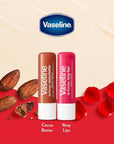 Vaseline Lip Therapy Variety 4-Pack – Rosy Lips + Cocoa Butter Moisturizing Lip Balm with Vitamin E, 0.16 Oz Ea