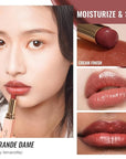 Oulac Moisturizing Shine Red Lipstick for Women, 2 in 1 Tinted Lip Balm for Winter, Hydrated Juicy and Glossy Lip Color for Dry, Cracked and Chapped Lips, Vegan 2.2g/0.07oz (02)