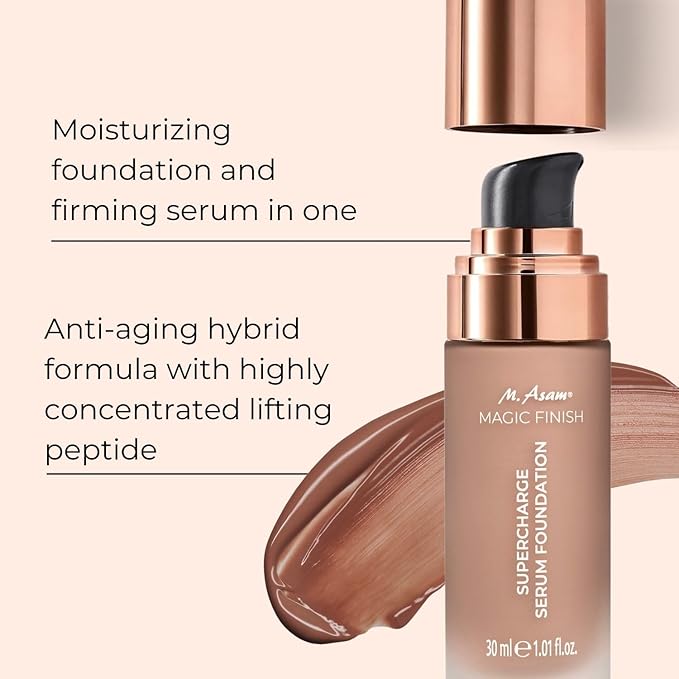 M. Asam MAGIC FINISH Supercharge Serum Foundation Deep 1.01 Fl Oz