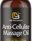 Anti Cellulite Massage Oil and Firm Dry Brush Kit | Collagen & Stem Cell Skin Tightening Kit | Radiant Body Care Kit for Women by M3 Naturals