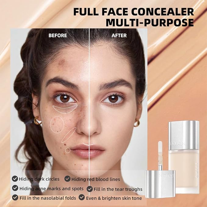 AKARY Moisturizing Precision Concealer, Lightweight & Breathable Cover-up