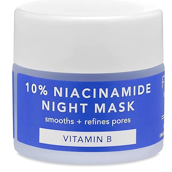 Farmacy Niacinamide Overnight Face Mask - Pore Refining Facial Mask with 10% Niacinamide - Replenishes Moisture Barrier with 3% Panthenol + Blueberry Seed Oil for Soft, Supple Skin (9ml)