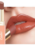 Oulac Color Rich Satin Lipstick - Medium Brown Full Coverage Lip Color, Creamy Silky-Smooth, Moisturizing, Satin Matte Finish, Infused With Shea Butter, Vegan & Clean Beauty, 4g, SG15 Barbara