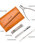 4 Pcs Manicure Set, Pedicure Sets, Nail Clipper Stainless Steel Professional Nail Cutter with Travel Case
