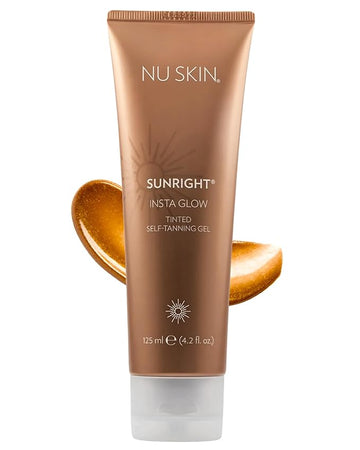 Nu Skin Sunright Insta Glow Self Tanner Gel | Natural Summer Tan for Face & Body | Beauty & Skin Care | Vitamin E & Avocado Oil | Natural Body Bronzer with DHA & Amino Acids | 4.2 oz | 1 Pack
