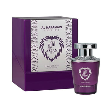 Al Haramain Azlan Oud Amber Edition for Unisex - Arabian Perfume for Women and Men - Long Lasting Woody Fragrance with Notes of Grapefruit, Leather, Musk, Vanilla - Arabic Cologne - 3.4 oz EDP Spray