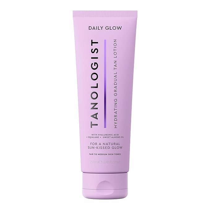 Tanologist Hydrating Daily Glow - Fair/Medium - Hydrating Gradual Tan Lotion - Natural, Sun Kissed Glow - Daily Tanning Lotion with Hyaluronic Acid & Squalane - 8.45 fl oz