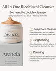 ARENCIA Calendula Rice Mochi Fresh Cleanser - Moisturizing & Deep-Cleansing (1.76oz)