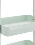 Amazon Basics 3-Tier Metal Rolling Utility or Kitchen Cart - Mint Green