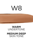 L'Oreal Paris True Match Super-Blendable Foundation, Medium Coverage Liquid Foundation Makeup, W8, Medium Deep, 1 Fl Oz