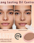 Oil Control Face Pressed Powder, Matte powder setting 1 Pcs)