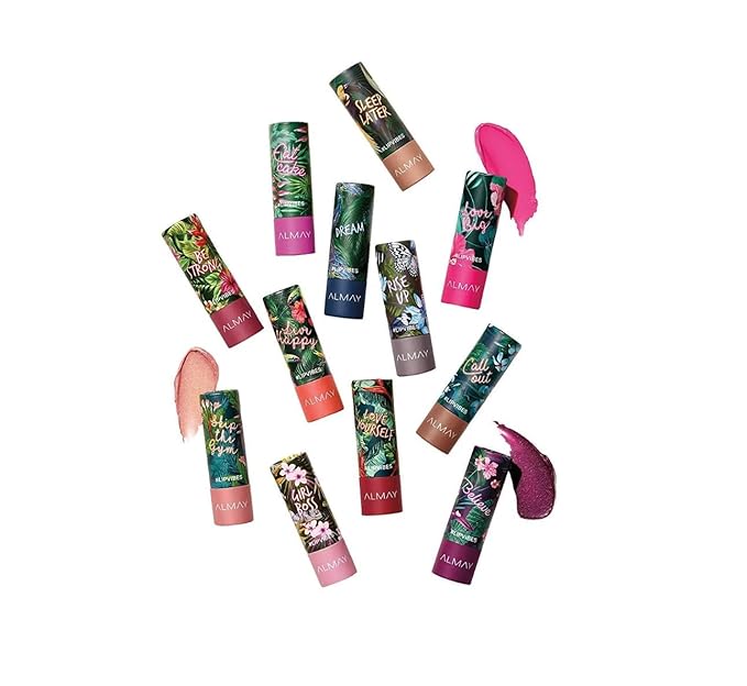 Almay Lip Vibes Lipstick with Vitamin E Oil & Shea Butter, Matte Cream Finish, Hypoallergenic, Love Yourself, 0.14 Oz