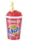 Lip Smacker Coca Cola Lip Balm, Moisturizing, Collectible Beverage Cup Design, Sheer Finish for Smooth Lips - Strawberry Fanta