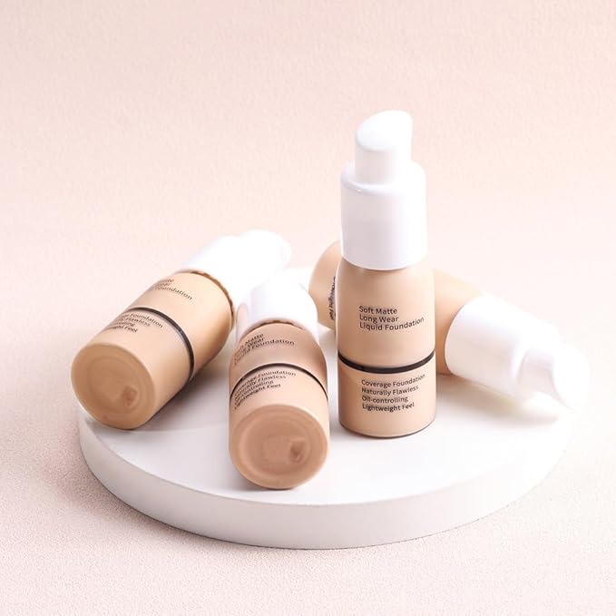 2Pcs Matte Liquid Full Coverage Foundation, Flawless Soft of 2)