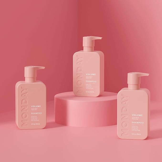 MONDAY HAIRCARE VOLUME Shampoo with Hydrolyzed Collagen & Macadamia Oil for Thin, Fine & Flat Hair 354 mL