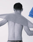 Terra Distribution Exfoliating Washcloth [Designed in Japan] - Rough Textured Extra Long (47.24 inch) Towel for Scrubbing and Dead Skin Removal, Loofah Alternative (2pcs Set(Blue))