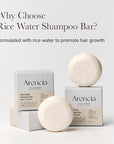 ARENCIA Rice Water Shampoo Bar for Hair Growth & Strengthening, All Natural Formula with Biotin & Protein